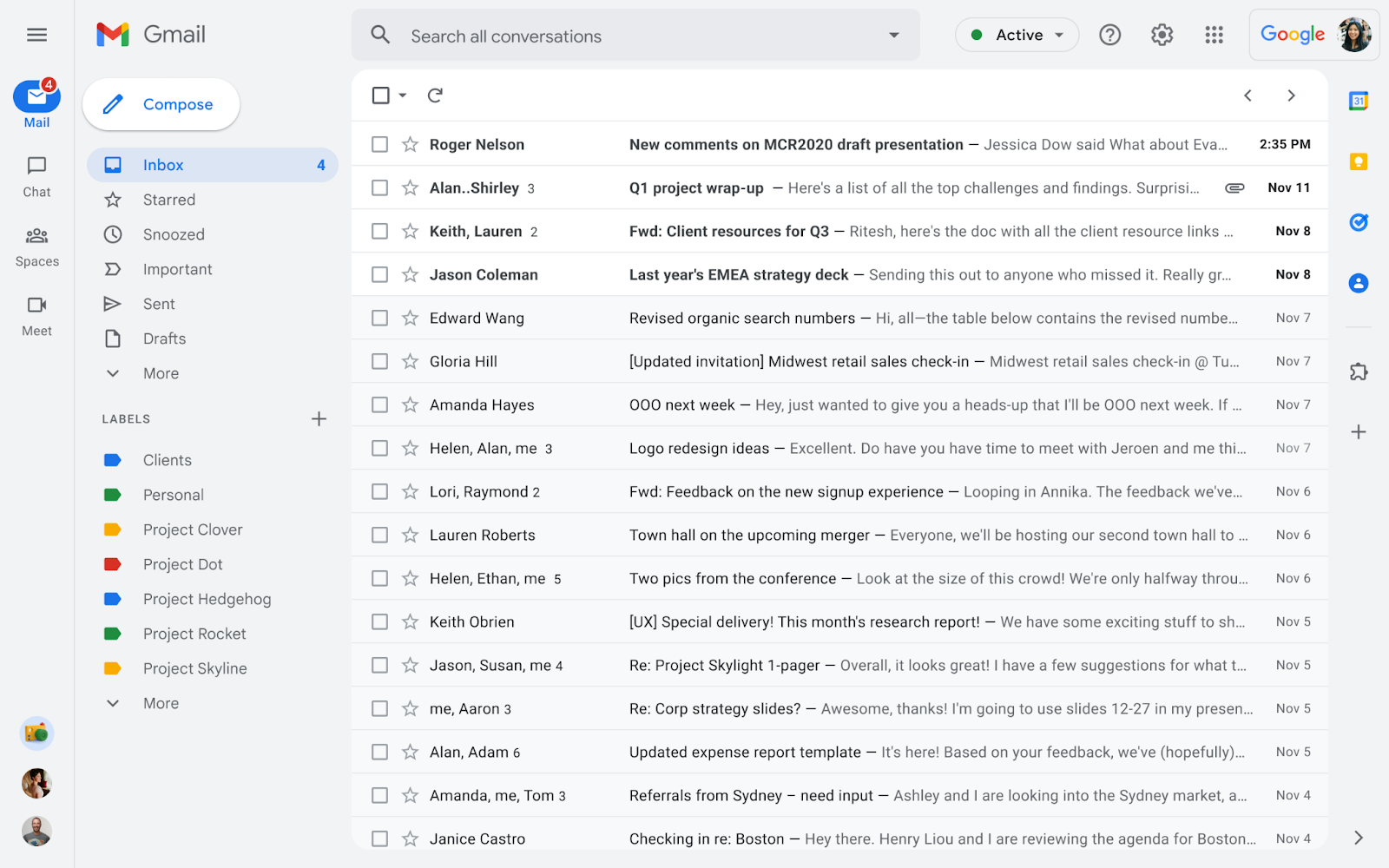 Gmail Update 2022, (Gmail)