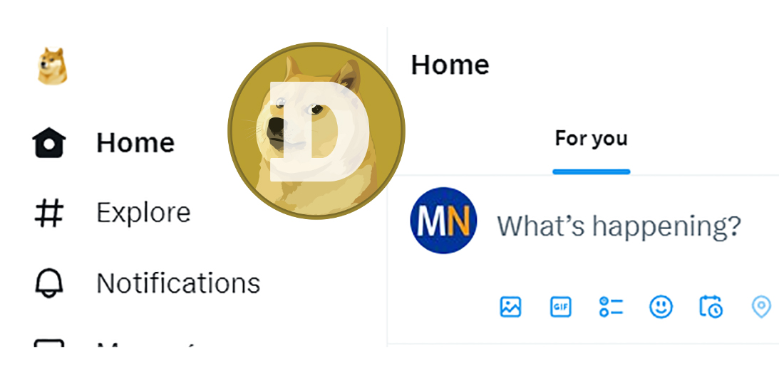 Twitter Logo changed to Dogecoin